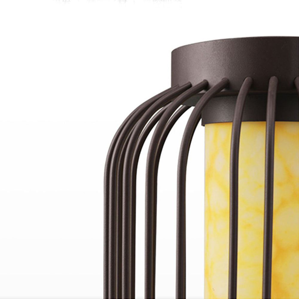 Ray Lampadaire Solaire Cylindre Moderne, Métal, Noir, Allée