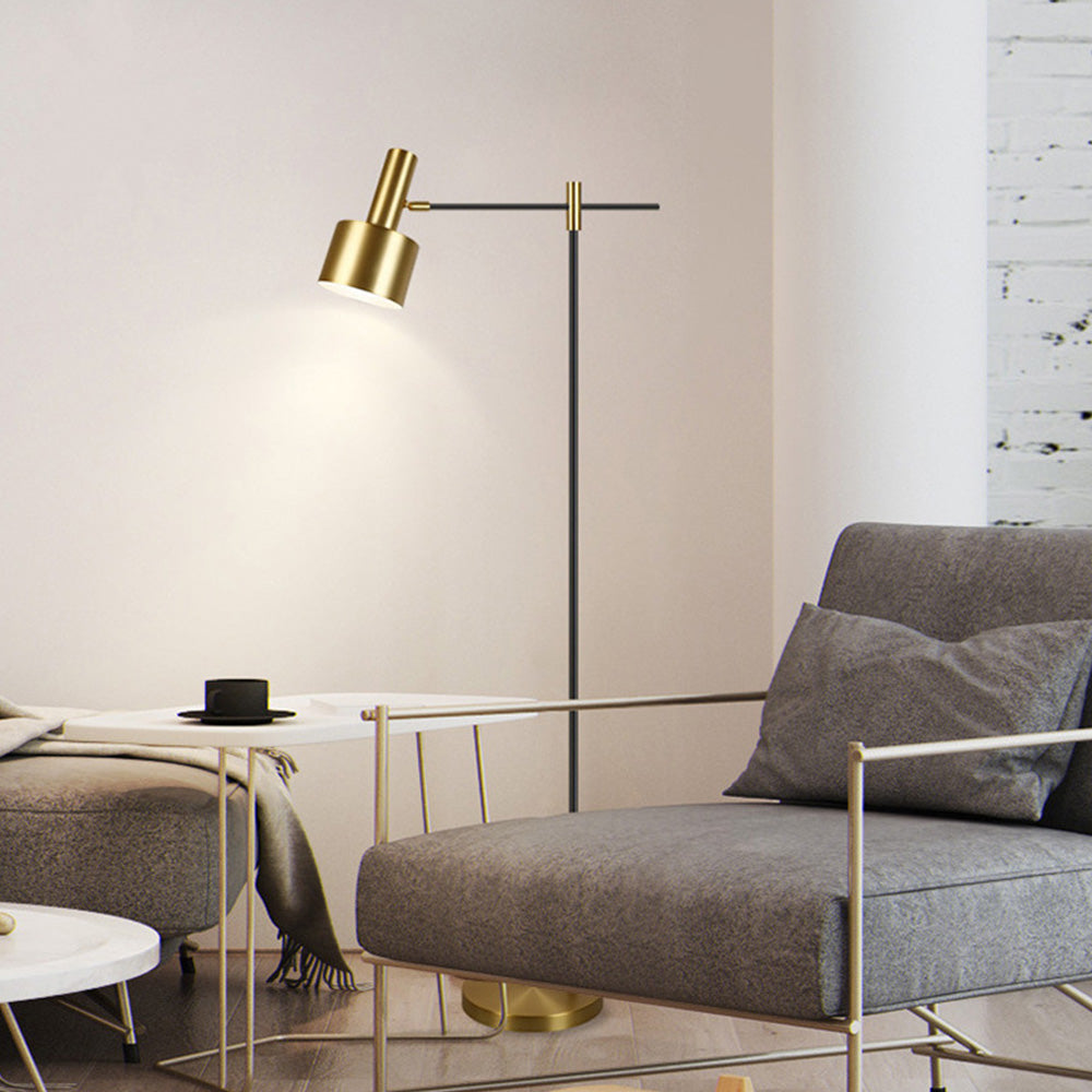 Arisha Design Lampadaire Linéaire Simple Métal Or/Noir Salon/Bureau