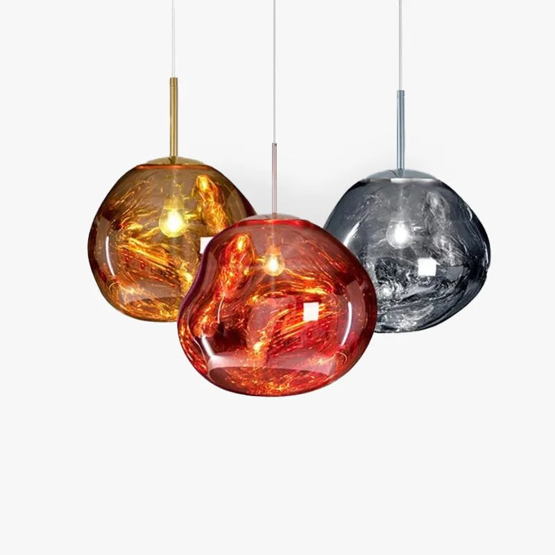 Milo Suspension Moderne en Verre Coloré Irregulier