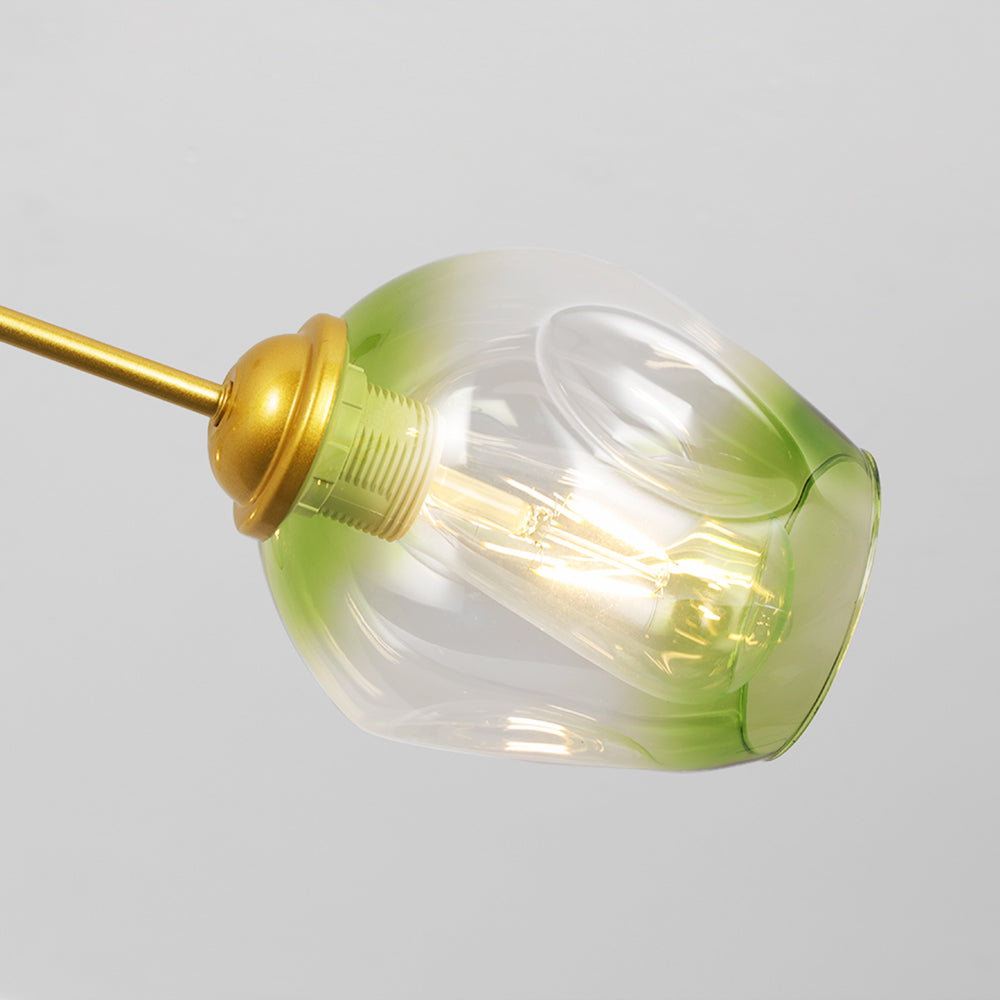 Kirae Suspension Nordique. Verre. Noir/Or. Salon