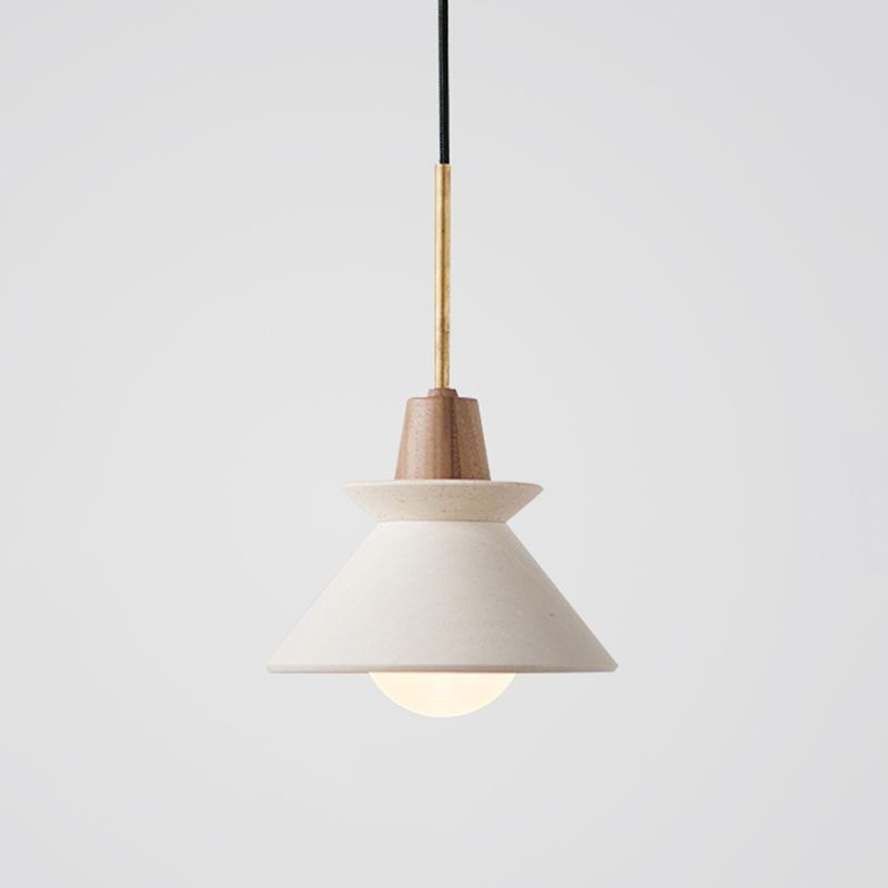 Muto Moderne LED Suspension Blanc Métal Ciment Salon Chambre à Coucher - Neutralighting