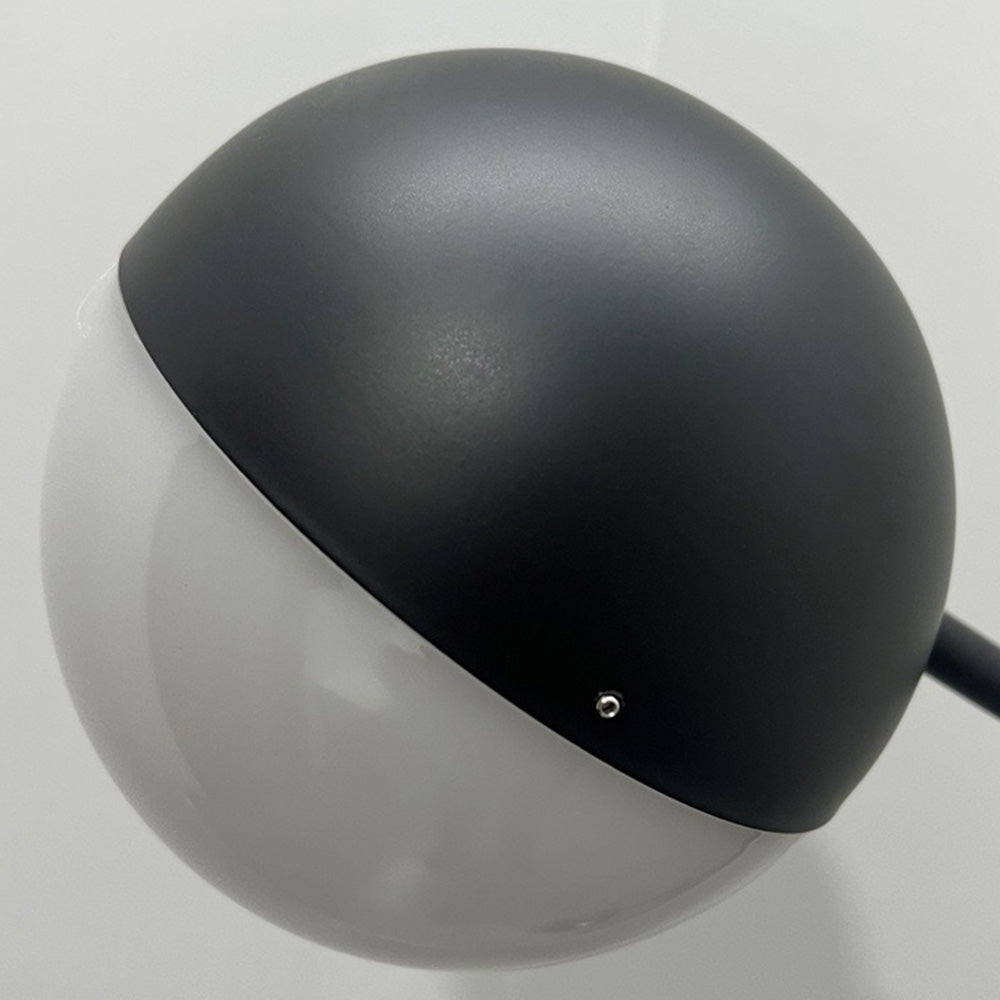 Mira Linéaire Design Lampadaire Globe Moderne Métal Noir Salon