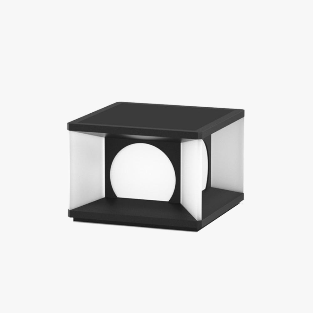 Ray Lampe Solaire Pilier Moderne, Métal, Noir, Allée, Câble Solaire