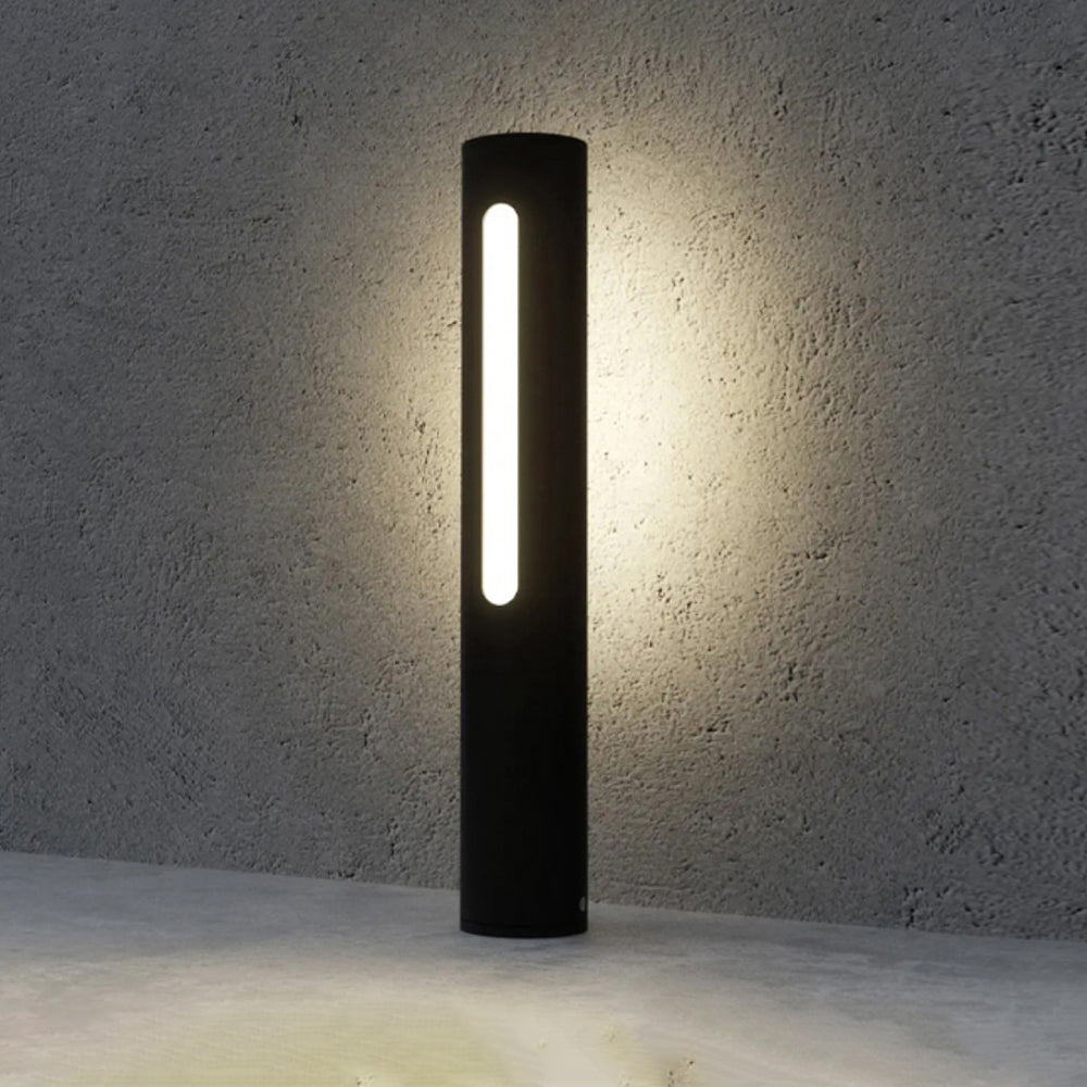 Ray Minimaliste LED Lampadaire Noir Métal/Acrylique Extérieur - Neutralighting