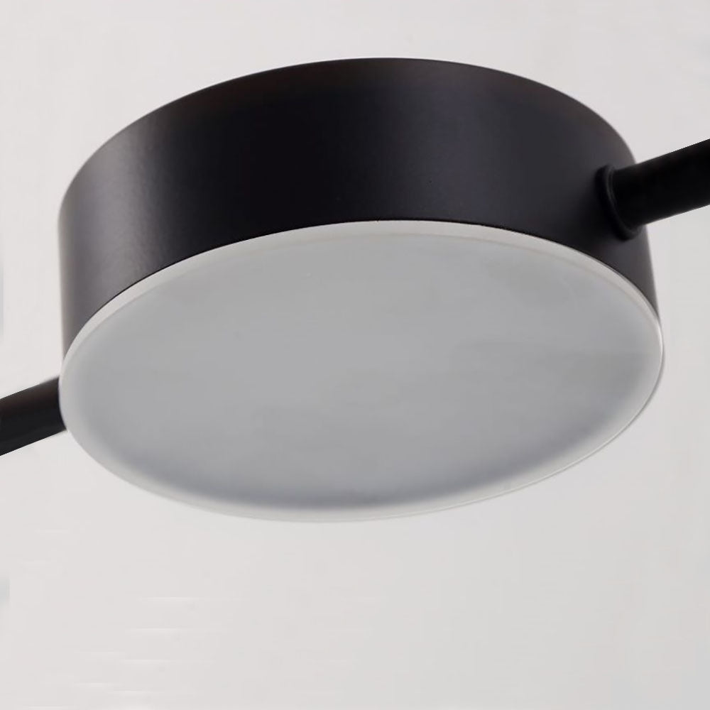 Arisha Modern LED Suspension Or Noir Métal Salon Chambre à Coucher - Neutralighting