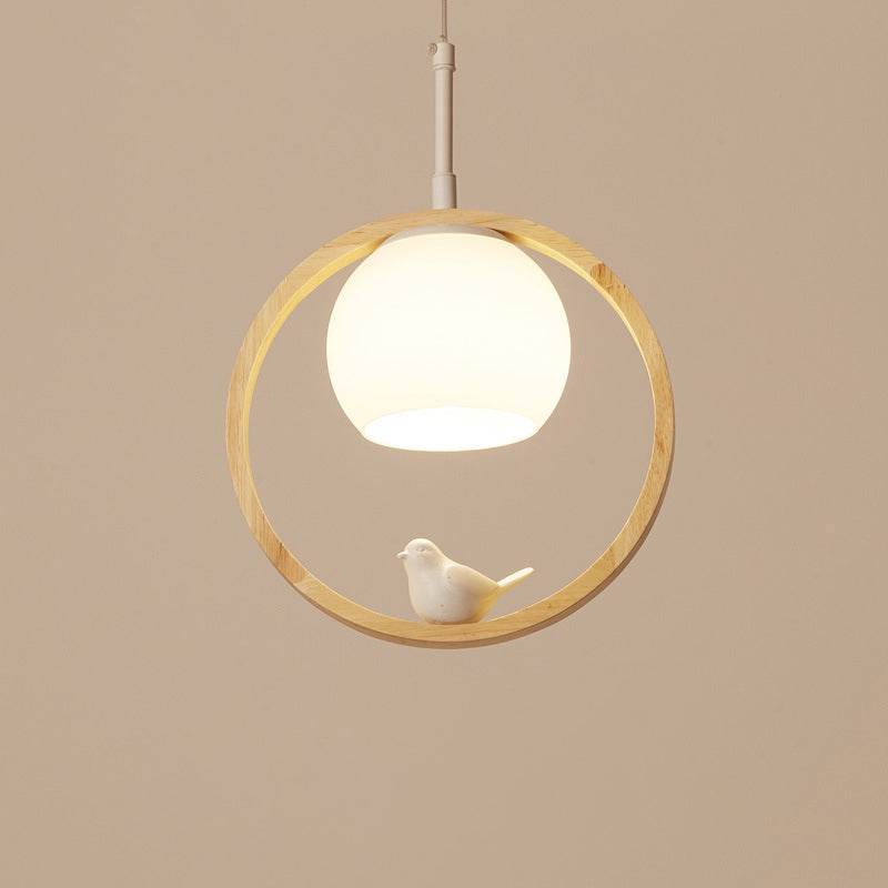 Alixor Suspension Rond Nordique. Bois/Métal. Bois. Chambre