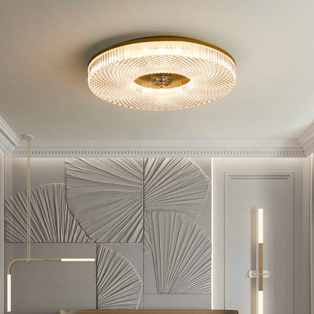 Orb Plafonnier Moderne Rond LED Blanc/Doré/Noir Chambre à Coucher - Neutralighting