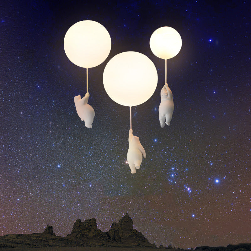 Bear Balloon Suspension/ Plafonnier Ballon Moderne Résine Chambre - Neutralighting
