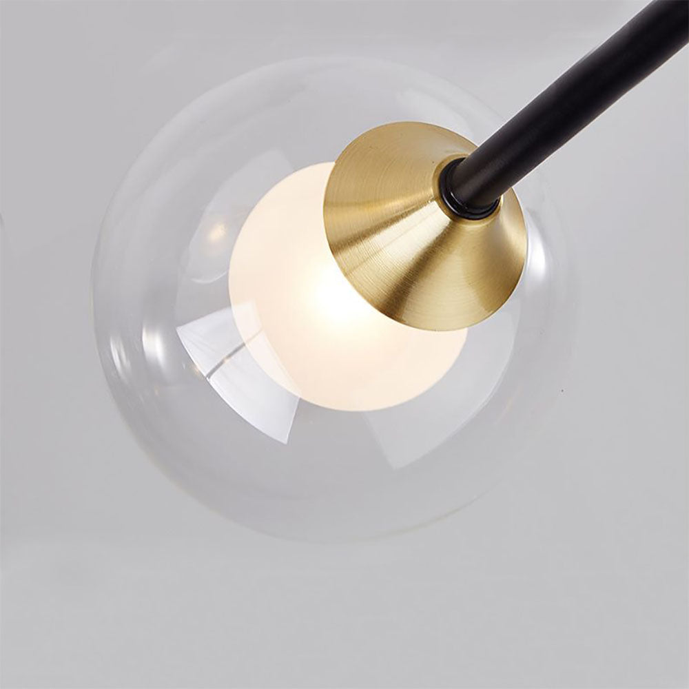 Valentina Design Italien Luminaires Suspensions Globe Moderne Métal/Verre Blanc Laiteux/Clair Chambre/Salon - Neutralighting