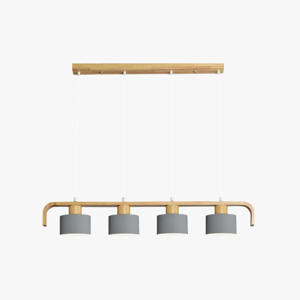 Valentina Moderne Luminaires Suspensions Cylindre Nordique Bambou Blanc/Vert/Gris Chambre à Coucher - Neutralighting