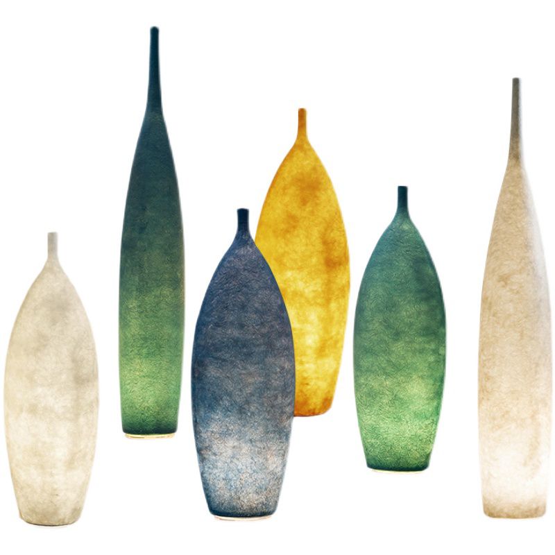 Avi Moderne LED Lampadaire Bouteille Blanc Jaune Bleu Résine Chambre