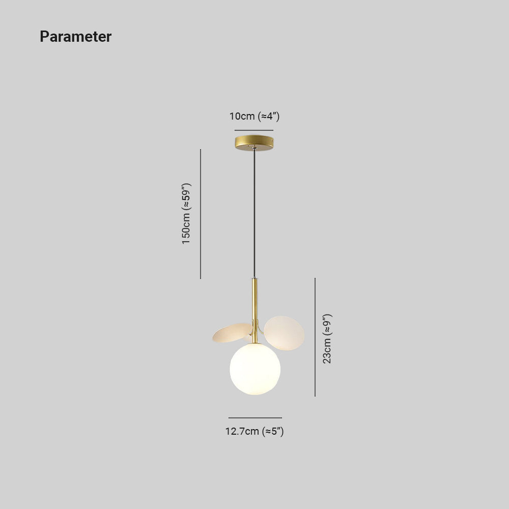 Arisha Luminaires Suspensions Globe Moderne Design Métal Verre Multicolore/Blanc Salon/Chambre d'Enfant - Neutralighting