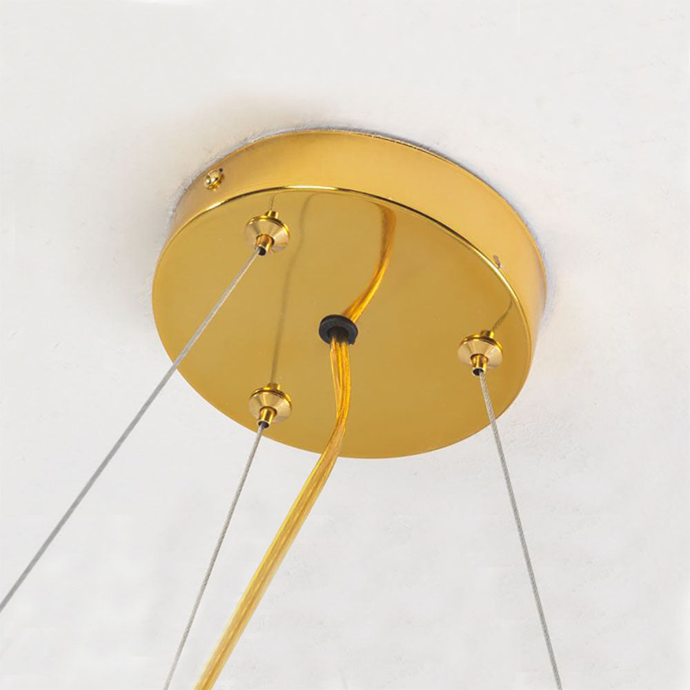 Valentina Luminaires Suspensions Design LED Art Deco Métal Verre Or Chambre à Coucher/Salon - Neutralighting