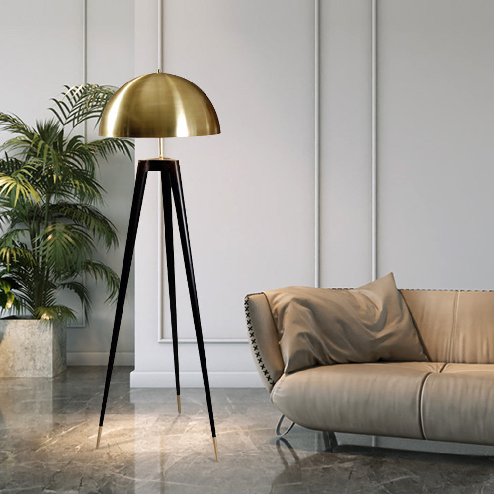 Arisha Design Lampadaire Tripode Moderne Métal Noir Or Bureau/Chambre à Coucher/Salon