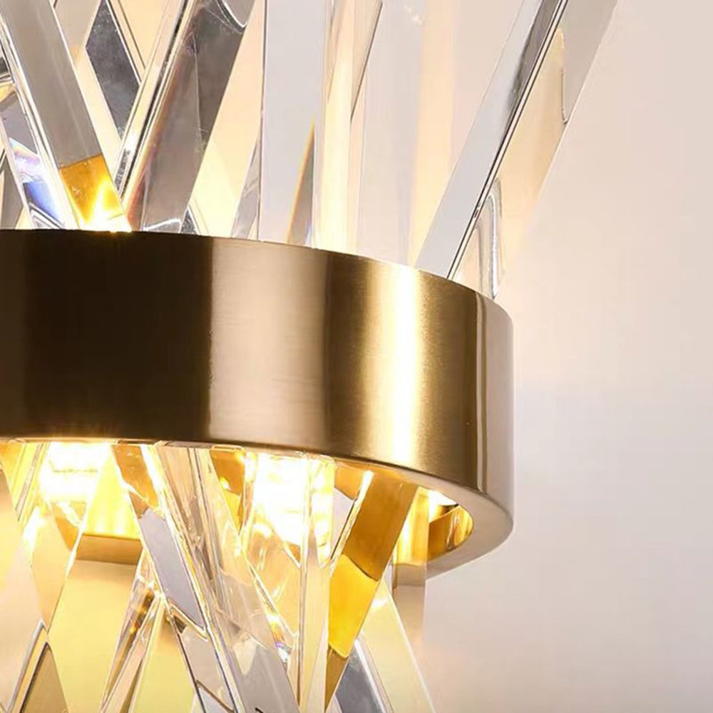 Kristy Applique Murale Luxueux LED Moderne Métal Cristal Or Chambre à Coucher/Salon - Neutralighting