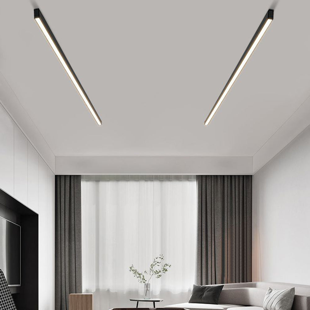 Solin Plafonnier Linéaire Moderne Noir Salon - Neutralighting