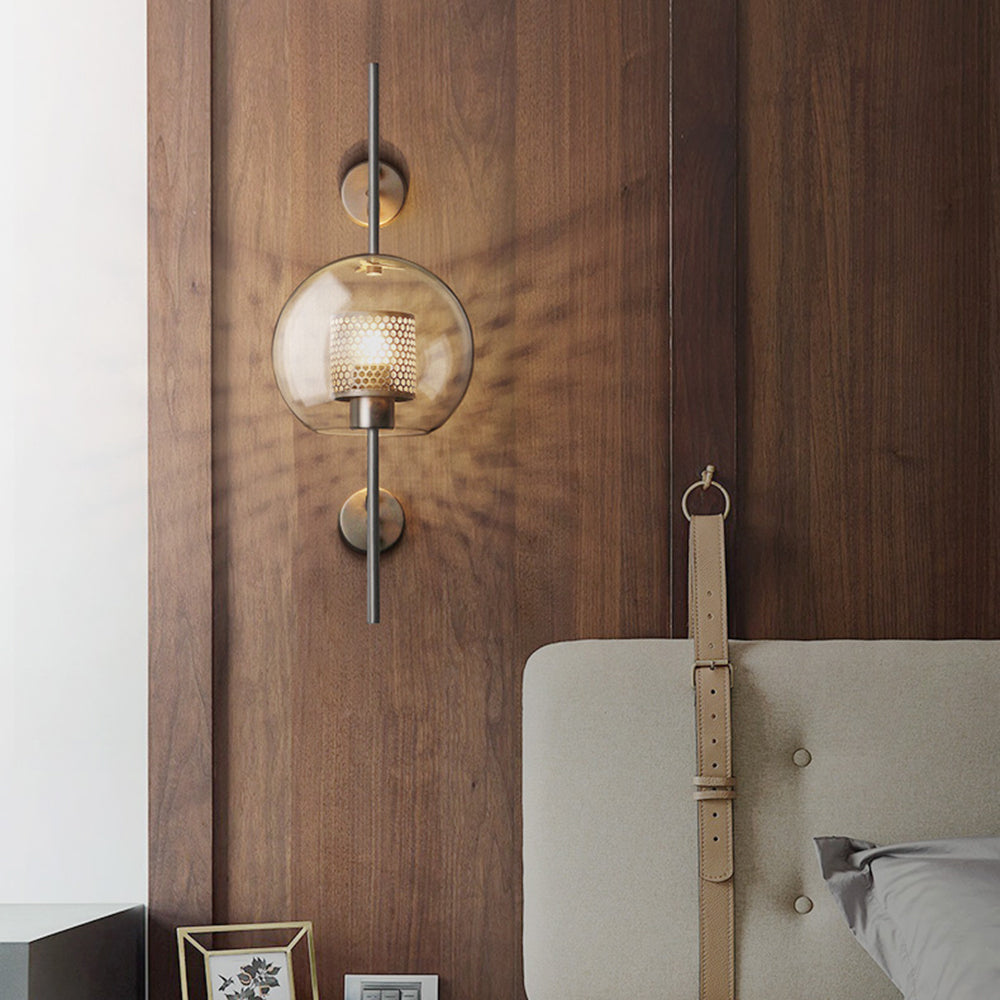 Kiri Applique Murale Globe Vintage Cuivre/Argent. Salle de Bain - Neutralighting