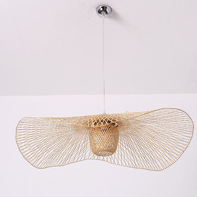 Ritta Suspension Rond Vintage, Bambou/Bois, Bois, Salon - Neutralighting