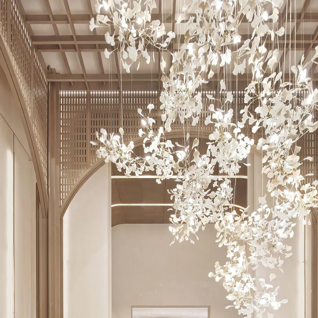 Olivia Lustre Linéaire GloGink Moderne, Métal/Céramique, Or, Salon