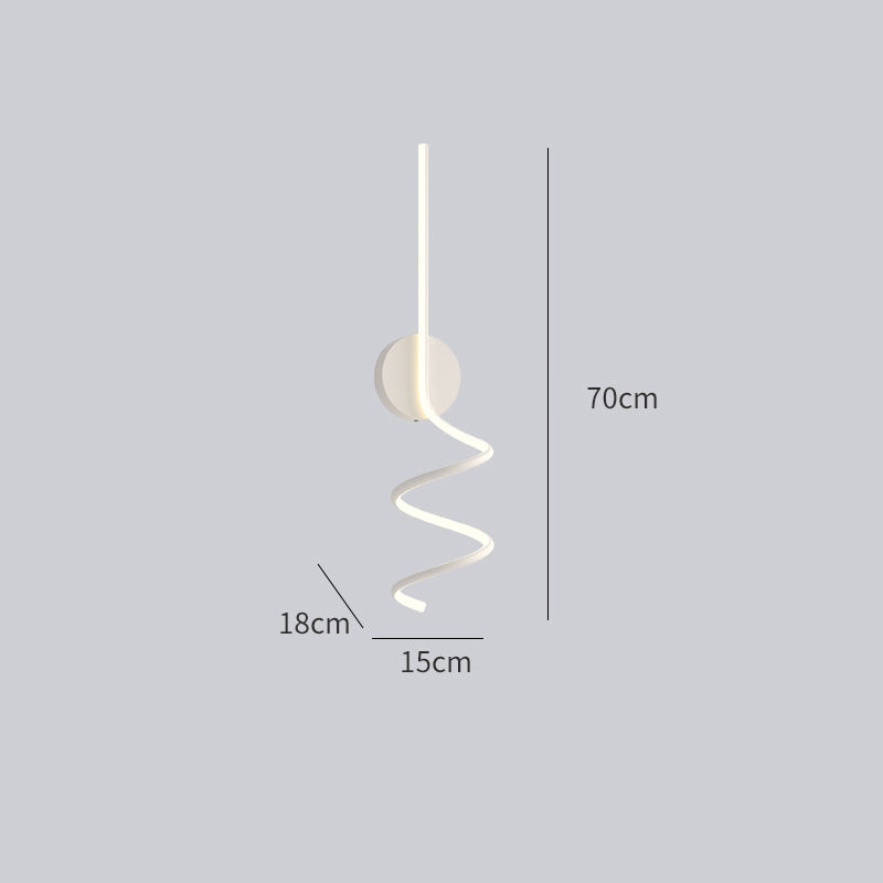 Arisha Applique Murale LED Spirale Moderne Pour Chambre, Couloir, Salon - Neutralighting