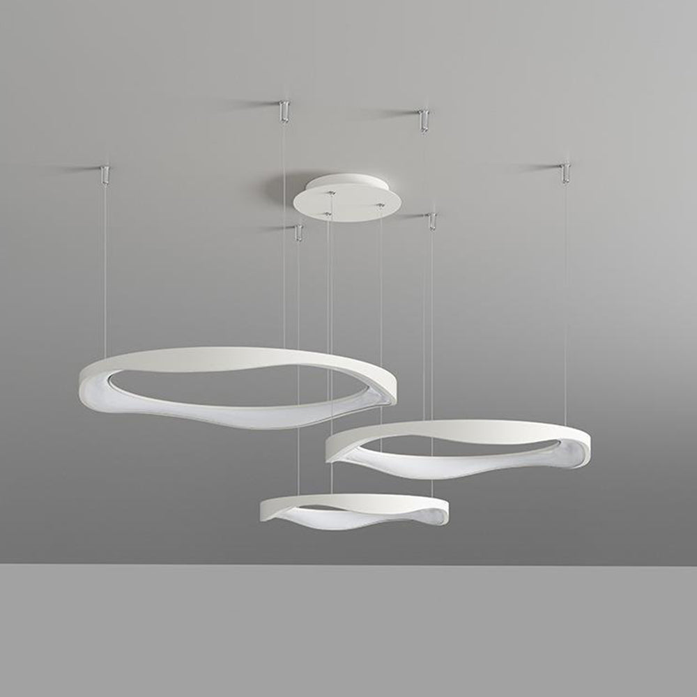 Arisha Suspension Ronde Moderne, Métal/Acrylique, Noir/Blanc, Salle de Séjour/Salle à Manger - Neutralighting