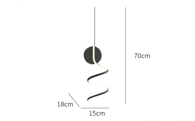 Arisha Applique Murale LED Spirale Moderne Pour Chambre, Couloir, Salon - Neutralighting