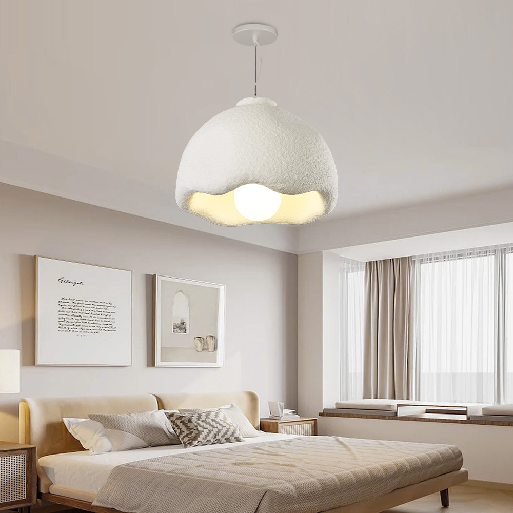 Avi Suspension Fleur Nordique, Metal/Polystyrène, Blanc, Salon - Neutralighting