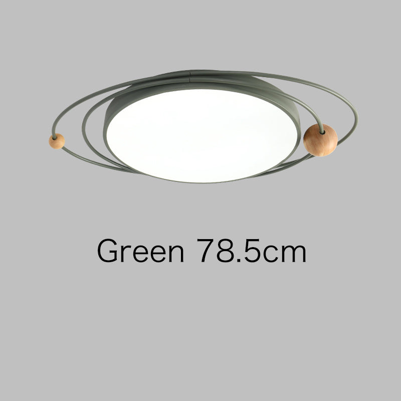 Arisha Plafonnier Rond Moderne, Metal/Bois, Blanc/Noir/Gris/Vert/Bleu, Salon - Neutralighting