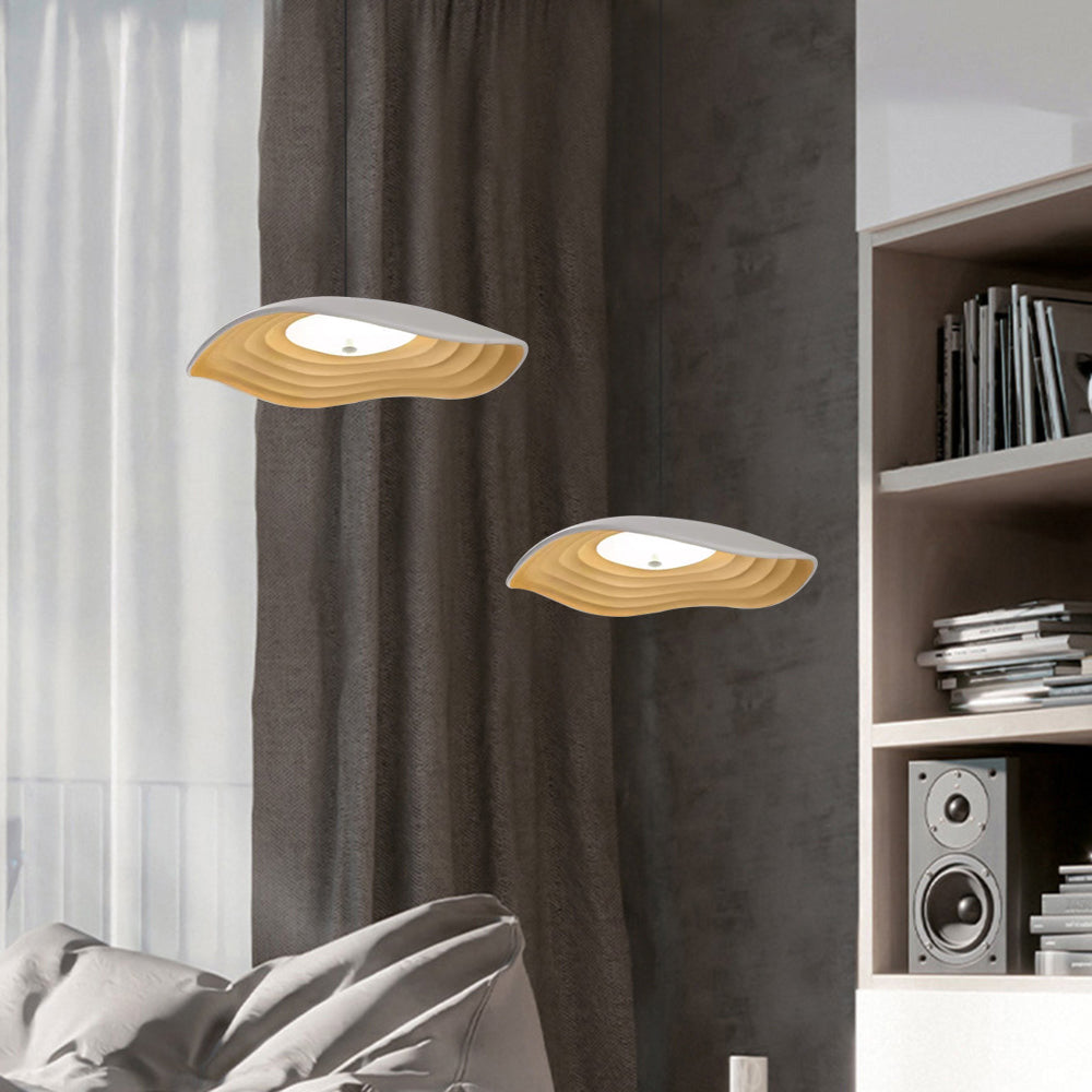 Arisha Suspension Ronde Nordique, Résine, Blanc/Orange/Noir, Salle à Manger/Cuisine - Neutralighting