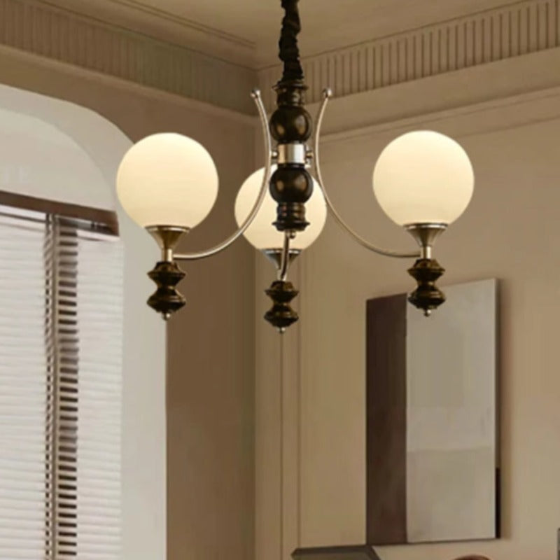 Valentina Suspension Luminaire LED Vintage Blanc Verre Salon - Neutralighting