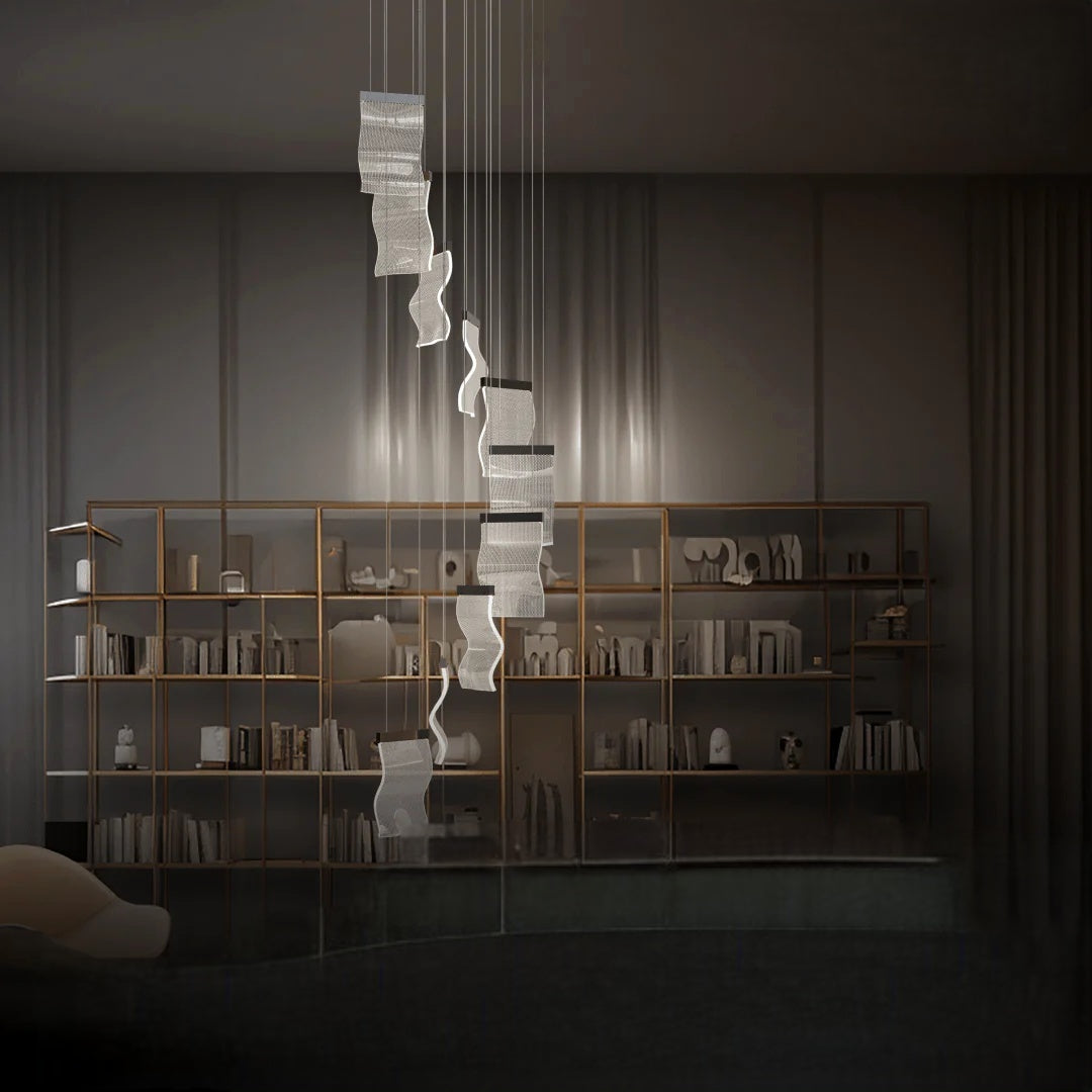 Kristy Moderne Or LED Lustre Métal Acrylique Chambre/Salon