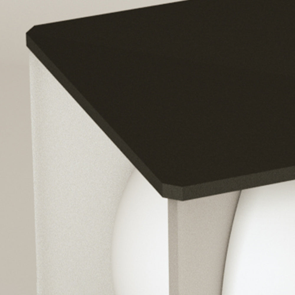 Aria Lampe de Poteau Lune Moderne, Métal/Acrylique, Noir, Cour - Neutralighting