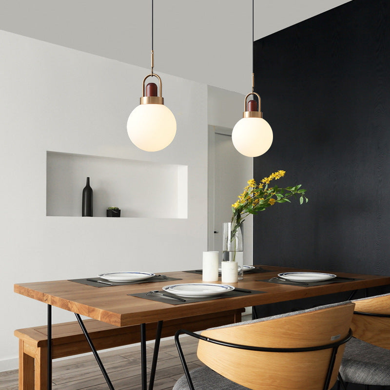Valentina Moderne LED Suspension Métal Bois Verre Salle à Manger Chambre à Coucher - Neutralighting