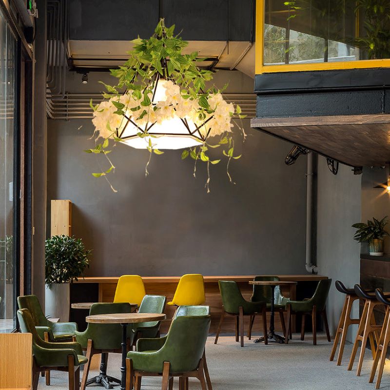 Arisha Moderne Fleurs LED Suspension Métal Salon - Neutralighting