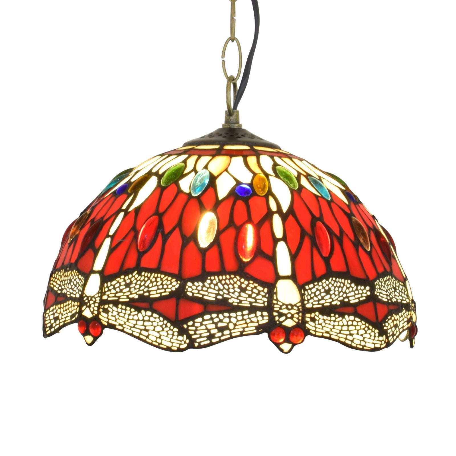 Tiffany Vintage LED Suspension Verre Chambre À Coucher/Salon - Neutralighting
