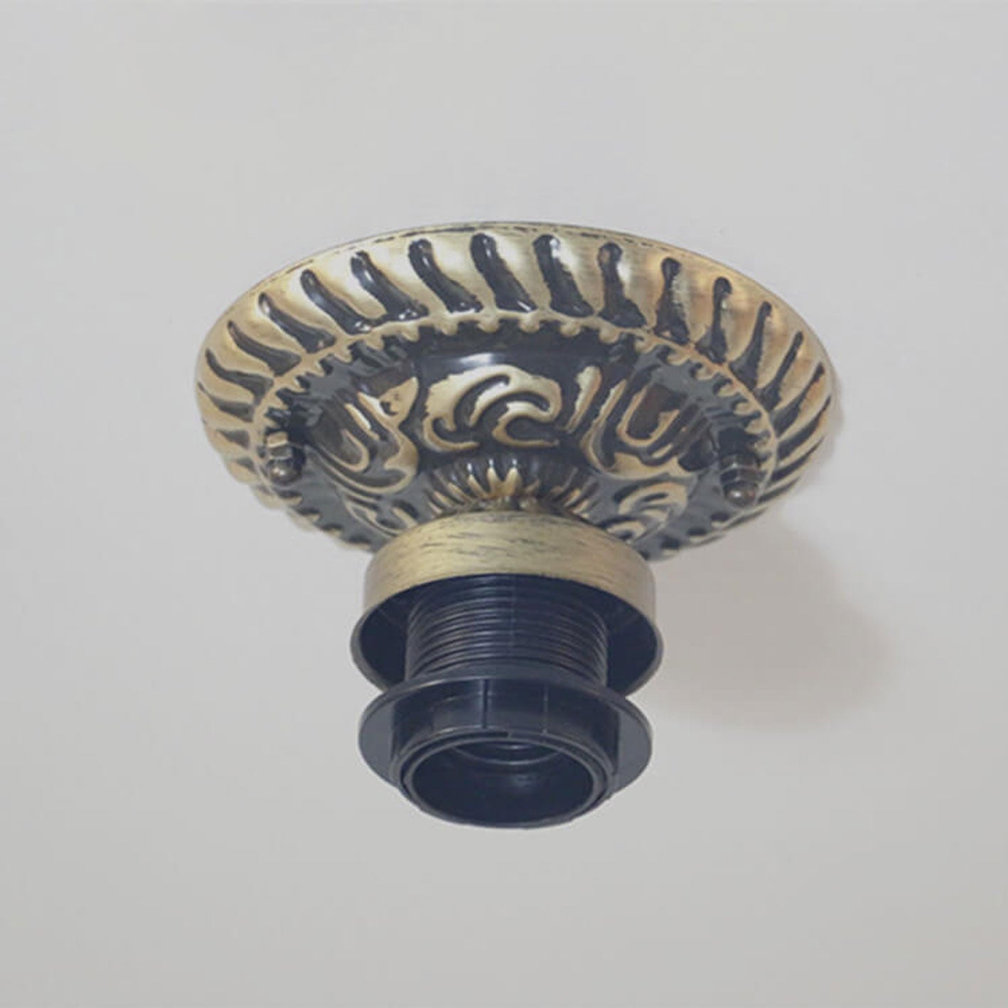Tiffany Vintage Bol LED Plafonnier Métal Verre Salon