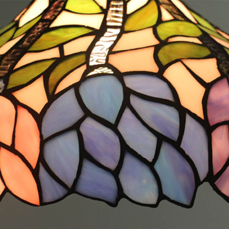 Tiffany Vintage Suspension Fleur Tachée Verre Chambre À Coucher - Neutralighting