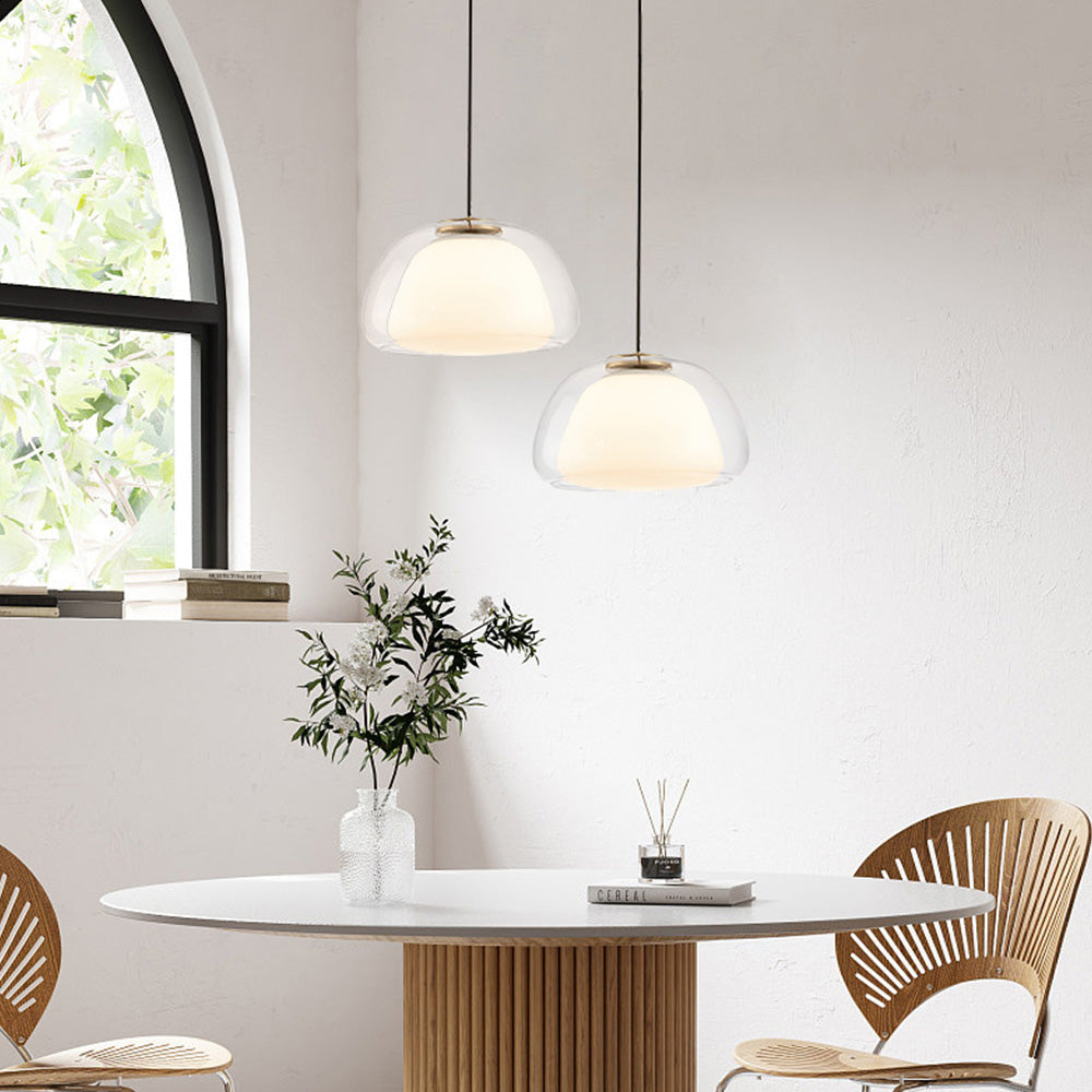 Valentina Moderne LED Suspension Verre Métal Salon - Neutralighting
