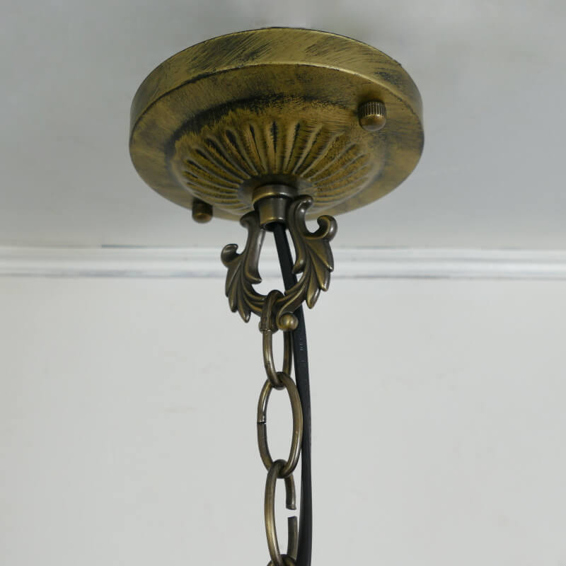 Tiffany Vintage LED Suspension Métal Verre Chambre À Coucher - Neutralighting