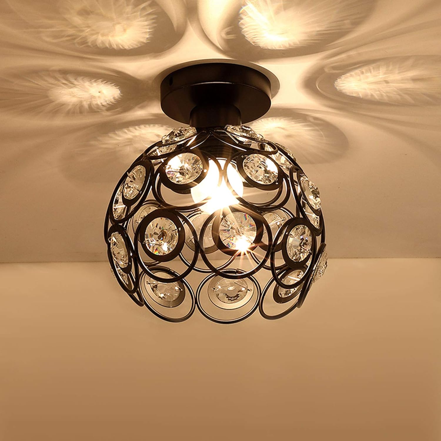 Arisha Moderne Plafonnier Métal Verre Chambre À Coucher