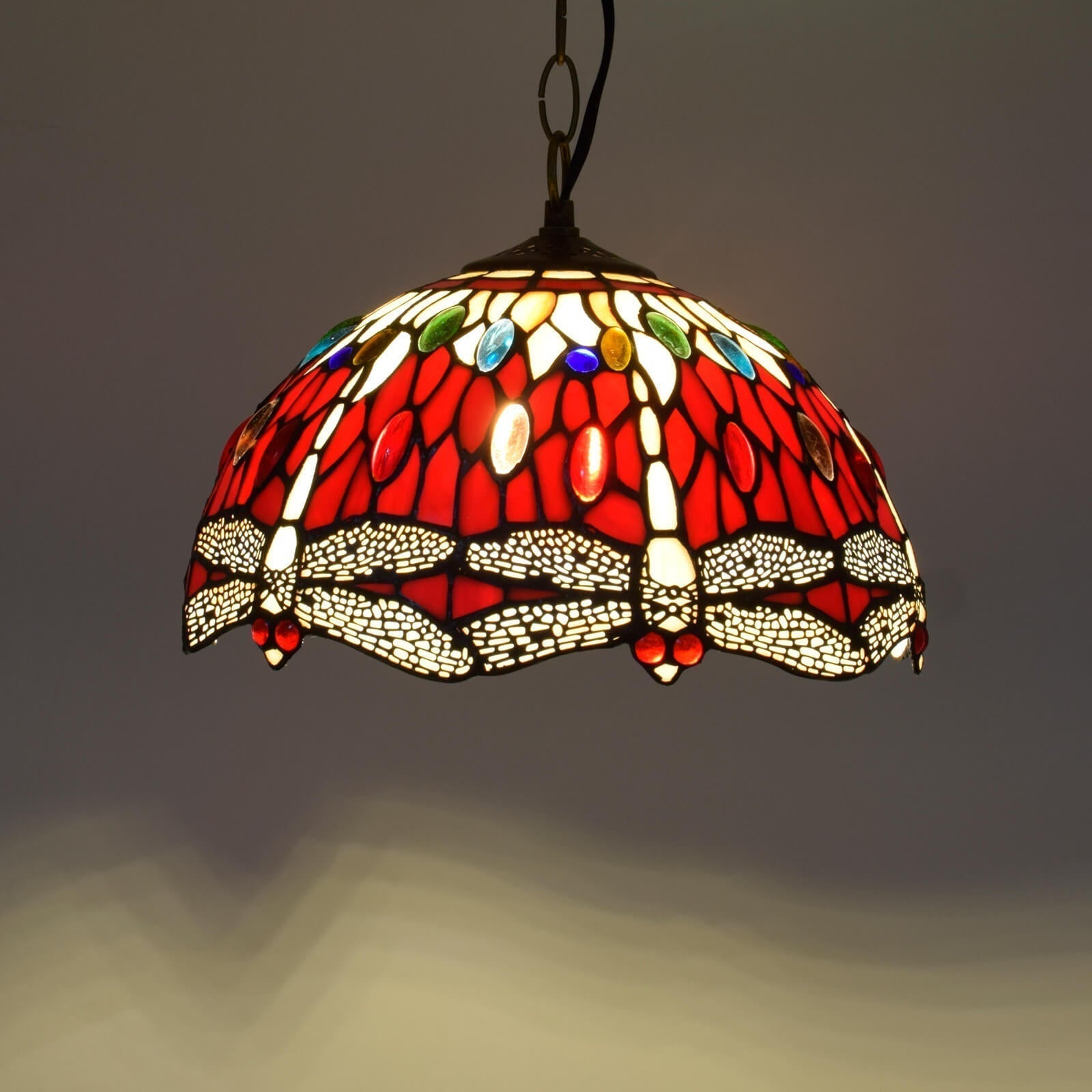 Tiffany Vintage LED Suspension Verre Chambre À Coucher/Salon - Neutralighting