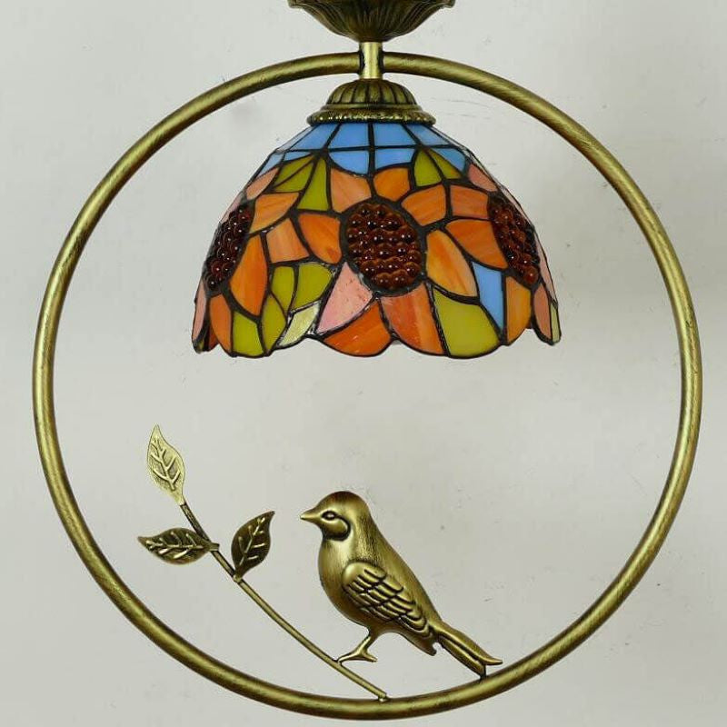 Tiffany Cottage Suspension Métal Verre Chambre À Coucher - Neutralighting
