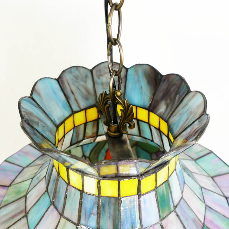 Tiffany Vintage LED Suspension Métal Verre Chambre À Coucher - Neutralighting