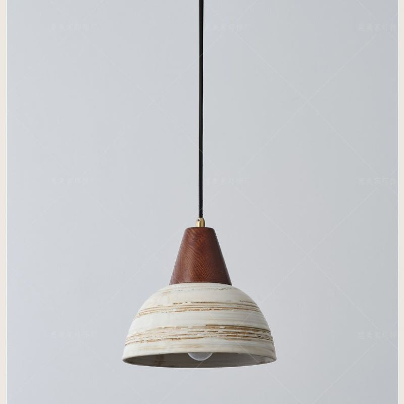 Muto Nordique LED Suspension Métal/Céramique/Bois Chambre À Coucher - Neutralighting