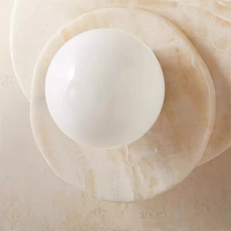 Arisha Français LED Roche Verre Intérieur Applique Murale Salon