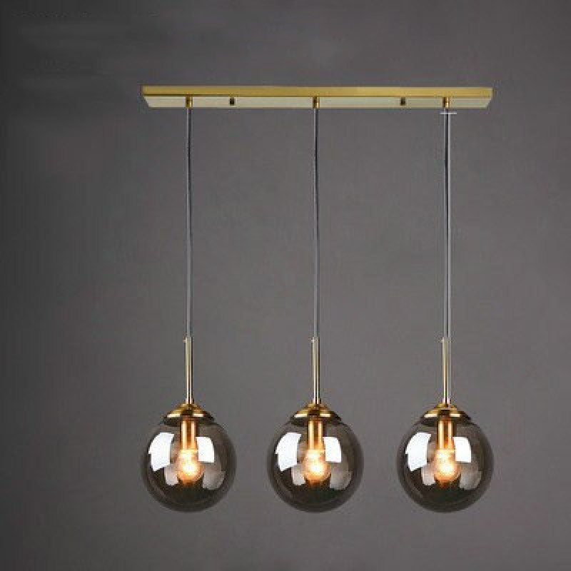 Narell Luminaires Suspension Verre Transparent Ambre