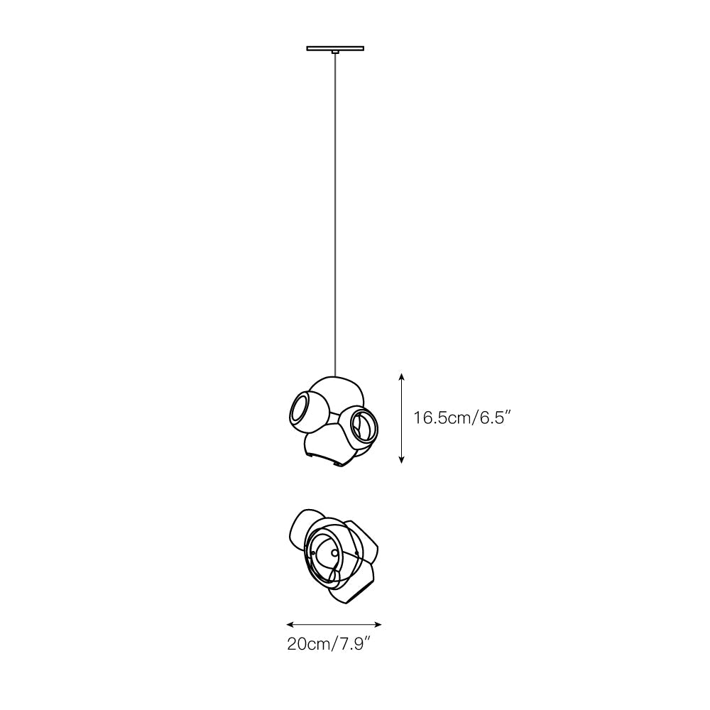 Ushaor Individual Creativity Glass Pendant Light - Lamp Copper