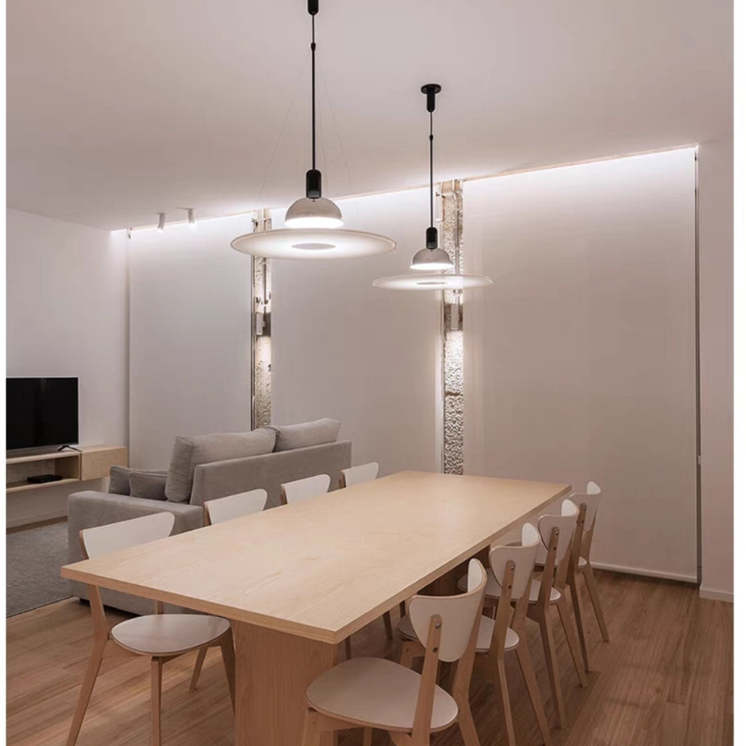Arisha Suspension LED Moderne Métal/Acrylique Chromé/Noir - Neutralighting