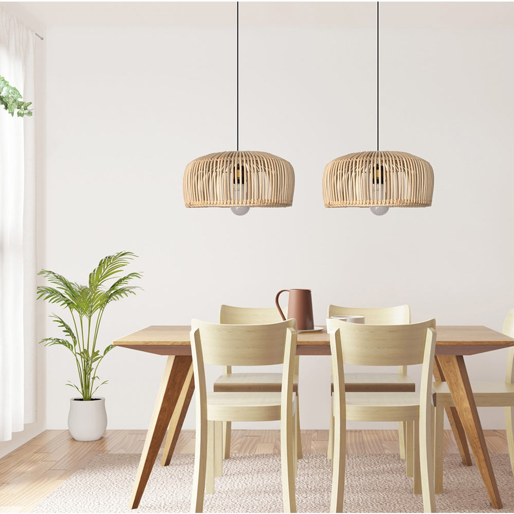 Ritta Noix de Coco Bosquet Suspension Rotin Chambre à Coucher Salle à Manger - Neutralighting