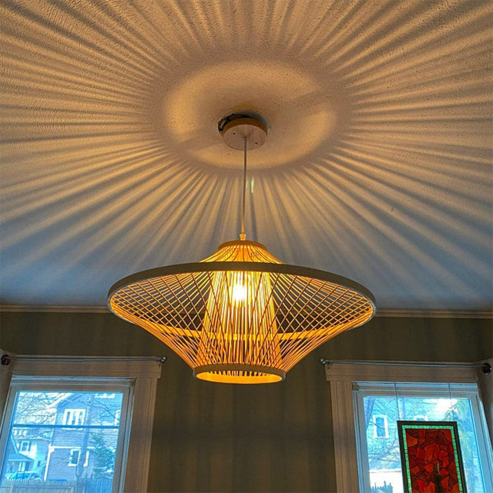 Ritta Suspension Créative Fait à la Main Bambou Salon - Neutralighting